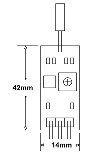 SW-520D Tilt Sensor Dimensions
