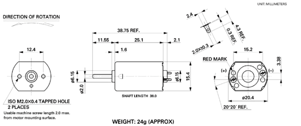 Dc Motor Size Chart