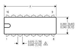 ULN2003 Dimensions