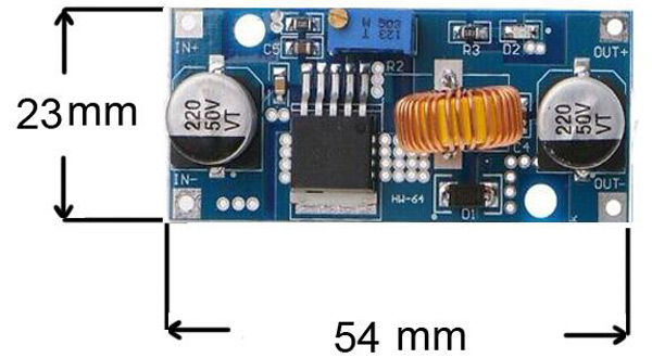 XL4015 Module Dimensions