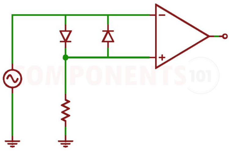 Op-Amp Zero Crossing Detector Circuit