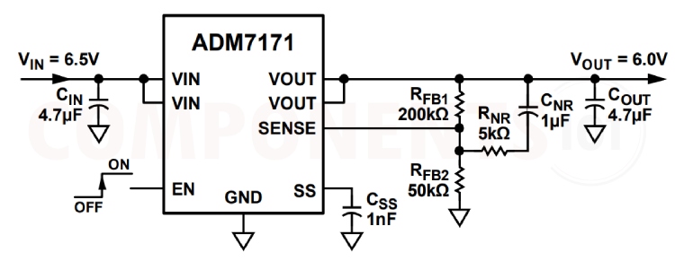 ADM7171 Noise Reduction Circuit