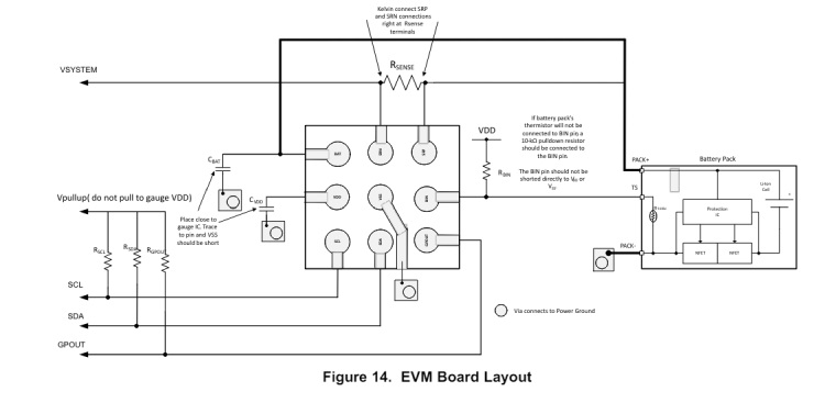 BQ27220 Recommended Connections