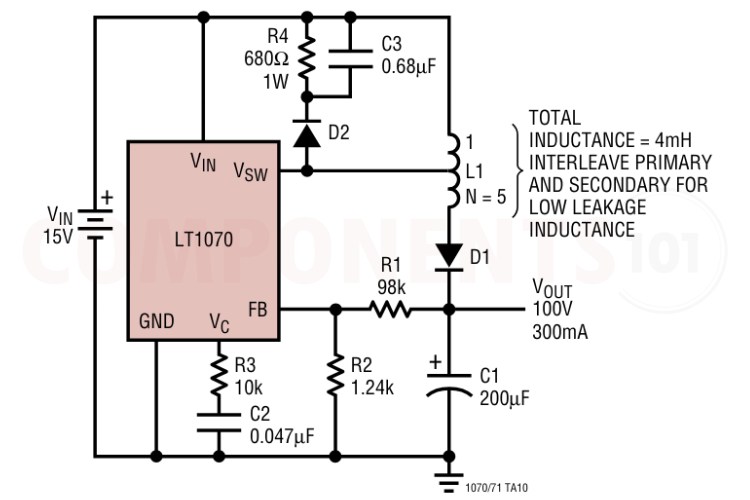 LT1070 Circuit Diagram