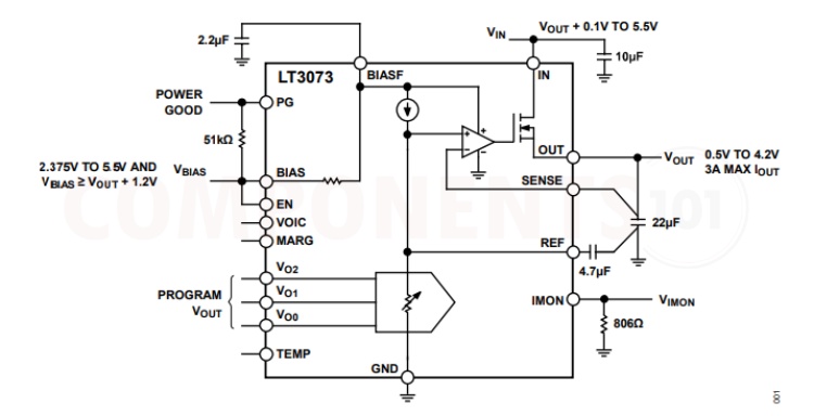 LT3073 Application Diagram