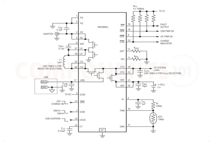 MAX8903 Circuit Diagram