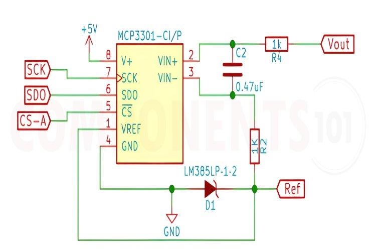 MCP3301 Circuit Diagram