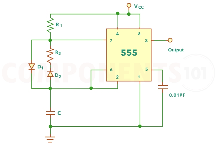555 Squarewave Generator Circuit