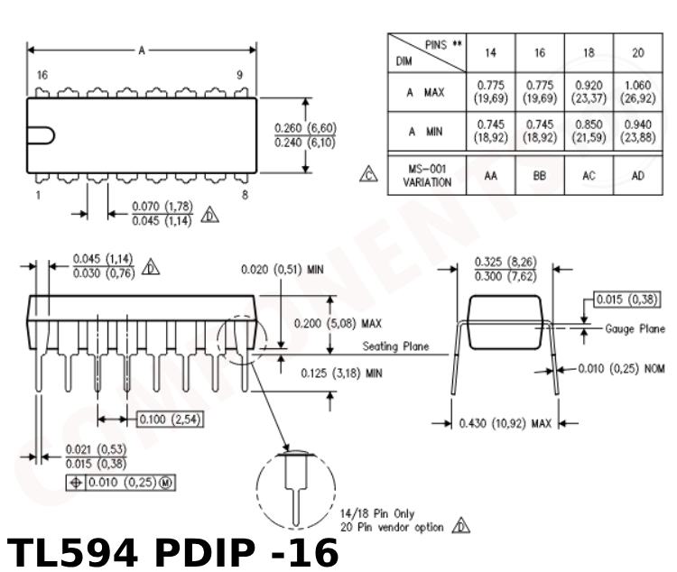 TL594 PDIP Model