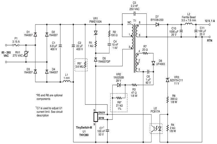 TNY280PN Circuit Diagram