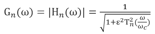 Type-I Chebyshev Filters Equation