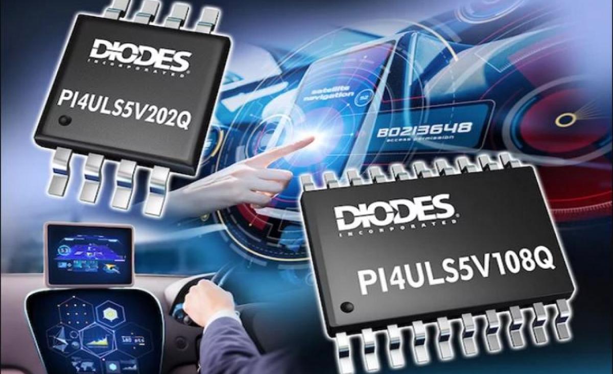 PI4ULS5V108Q and PI4ULS5V202Q – 8-bit and 2-bit Level Shifter for Automotive Infotainment Applications