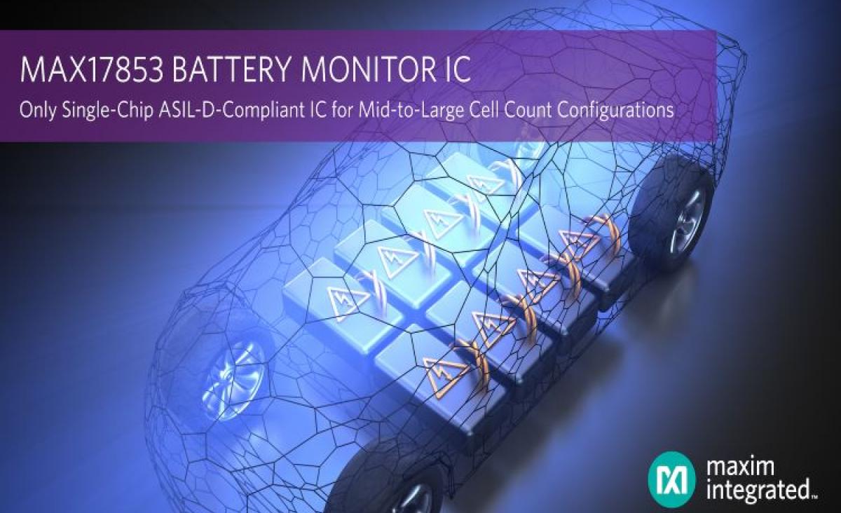 MAX17853 - Battery Monitoring IC for High Voltage Data Acquisition Systems