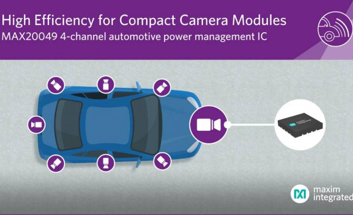 MAX20049 - Compact 4-Channel Automotive Power Management IC for Vehicle Camera Modules MAX20049 - Compact 4-Channel Automotive Power Management IC for Vehicle Camera Modules