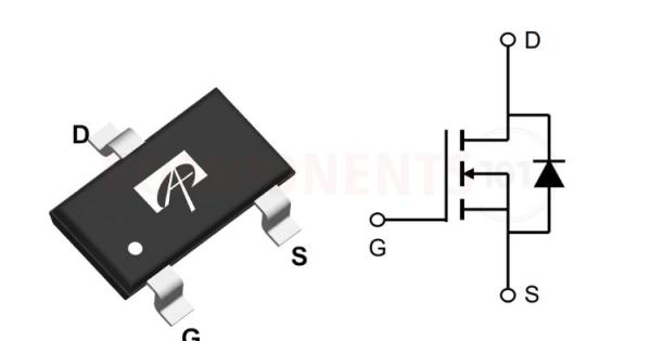 AO3400A N-Channel MOSFET Circuit Symbol 