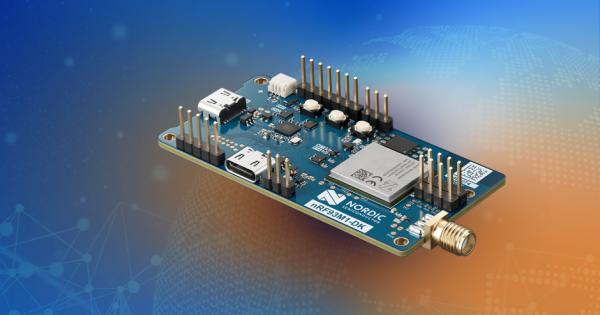 Nordic Semiconductor nRF93M1 smart modem module, a compact, pre-certified solution for global Cat 1 bis IoT applications.