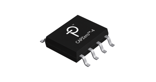Power Integrations CAPZero-4 X-capacitor discharge IC, a small integrated circuit package designed for power management.
