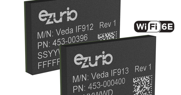 Ezurio Veda IF912 and IF913 Wi-Fi 6/6E and Bluetooth LE 5.4 modules, featuring an integrated ARM Cortex-M33 processor.