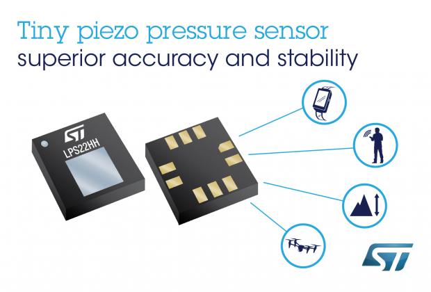 LPS22HH – MEMS Pressure sensor from STMicroelectronics for high accuracy measurement and easy calibration