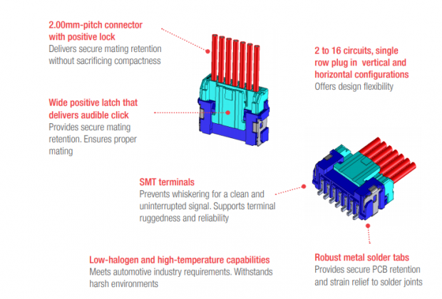 Micro Lock Plus – Wire to Board connectors for high temperature automotive and industrial applications