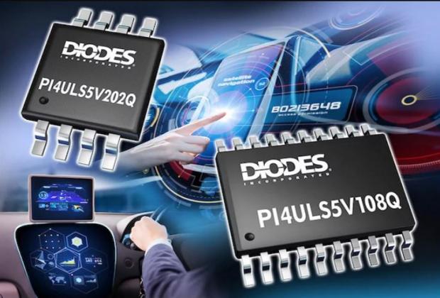PI4ULS5V108Q and PI4ULS5V202Q – 8-bit and 2-bit Level Shifter for Automotive Infotainment Applications 