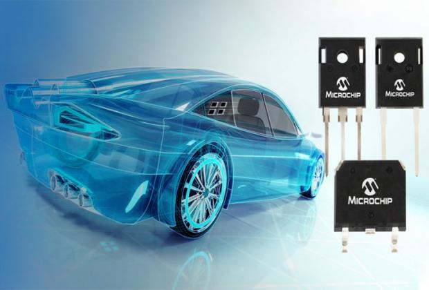 AEC-Q101-Qualified 700V and 1200V SiC Schottky Barrier Diode from Microchip