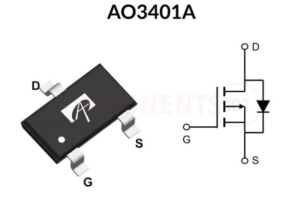 AO3401A Schematic Symbol