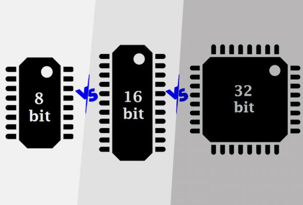 Difference Between 8-bit, 16-bit, and 32-bit Microcontrollers