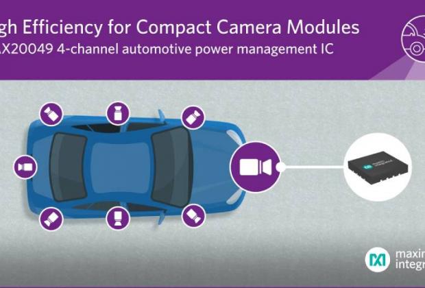 MAX20049 - Compact 4-Channel Automotive Power Management IC for Vehicle Camera Modules