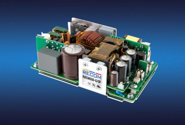RACM550G - AC to DC 550W Fanless Power Supply with Baseplate Cooling