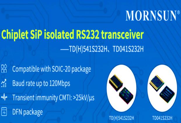 DFN Package Isolated RS232 Transceiver