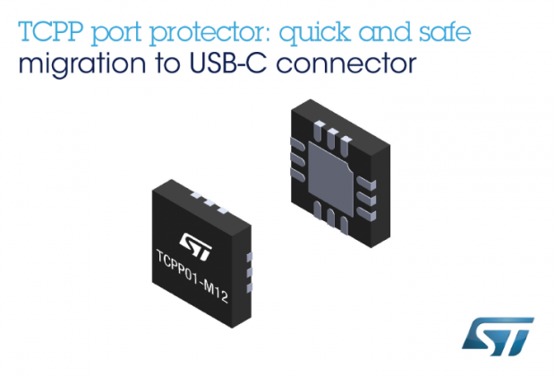 TCPP01M12 - USB Port Protection IC for quick migration to Type-C Connector