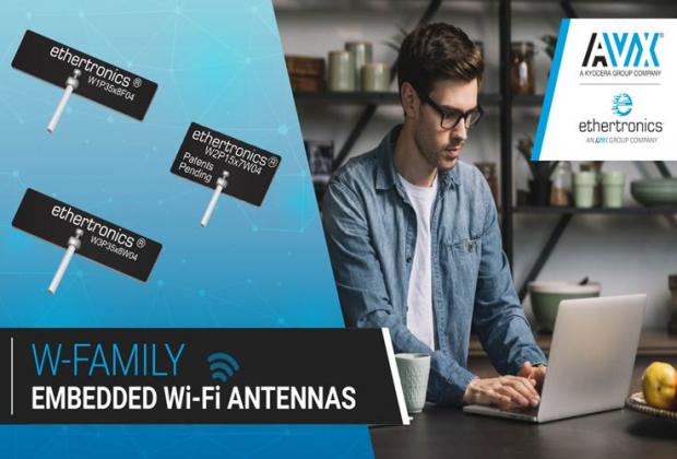 W1 Family Embedded Wi-Fi Antennas from AVX Corporations