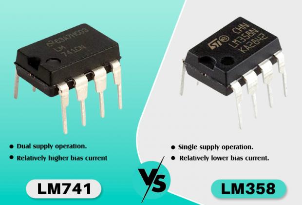 Difference between LM741 and LM358