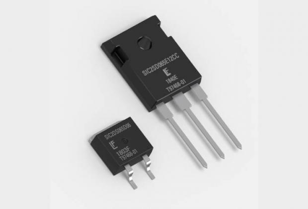 650V SiC Schottky Diodes with Current Ratings from 6A to 40A