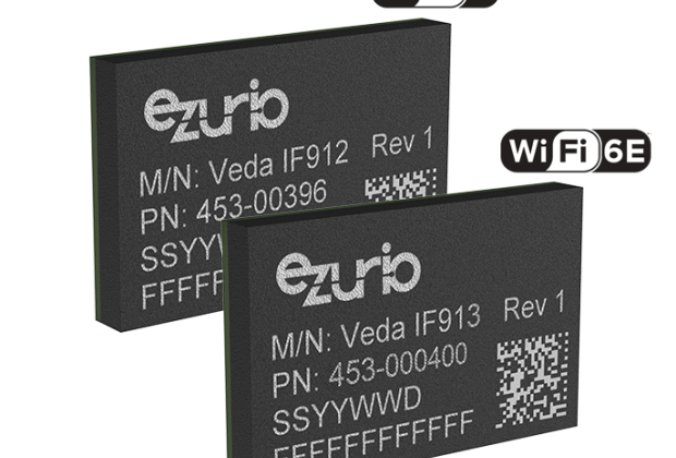Ezurio Veda IF912 and IF913 Wi-Fi 6/6E and Bluetooth LE 5.4 modules, featuring an integrated ARM Cortex-M33 processor.
