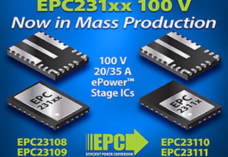 EPC 100V Integrated GaN Power Stage ICs in Mass Production