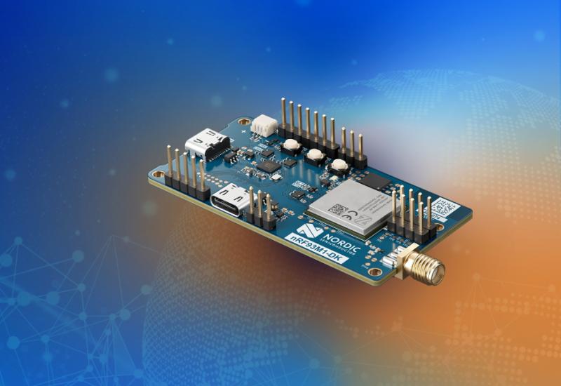 Nordic Semiconductor nRF93M1 smart modem module, a compact, pre-certified solution for global Cat 1 bis IoT applications.