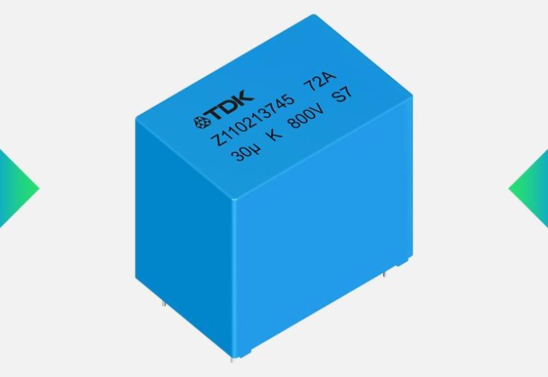 TDK B3272*A/G/T series DC-link film capacitors, designed for high-temperature automotive and industrial power electronics.