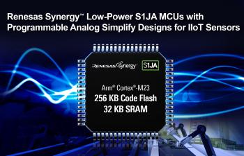 S1JA MCUs with 48MHz Arm Cortex M23 for Low Power Industrial IoT  Sensor Applications
