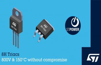 800V 8H Snubberless Triacs from STMicroelectronics