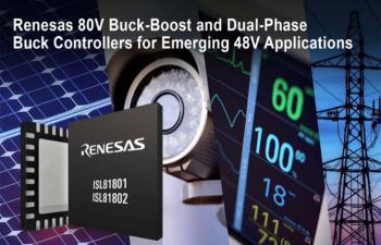 Renesas' 80V Bidirectional Buck-Boost and Dual-Phase Buck DC/DC Controllers 
