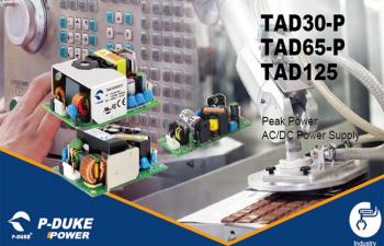 AC/DC Product Series of TAD30-P, TAD65-P, and TAD123 Power Supplies