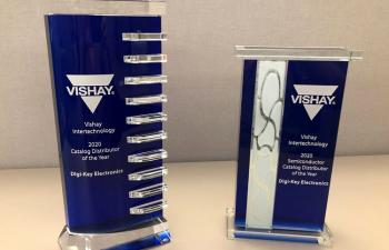 Digi-Key Electronics Honored with Vishay North America Catalog Distributor of the Year and Catalog Semiconductor Distributor of the Year Award