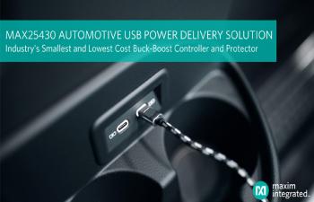 Maxim Integrated’s MAX25430 Automotive Buck-Boost Controller