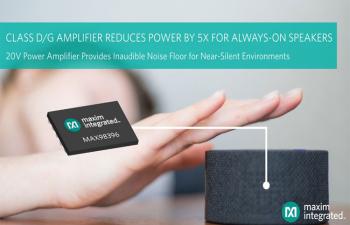 MAX98396 Class D/G Amplifier from Maxim Integrated
