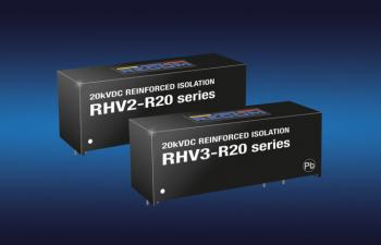 RHV2/3 - 2W and 3W DC-DC converters with 20KVDC Isolation for High Voltage Applications