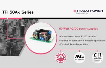 Compact 50 Watt Open Frame AC/DC Power Supplies