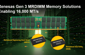 Renesas Gen 3 MRDIMM DDR5 memory chipset supporting 16,000 MT/s for AI and HPC