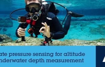 Underwater Depth Sensor for Wearables and Sports Cameras